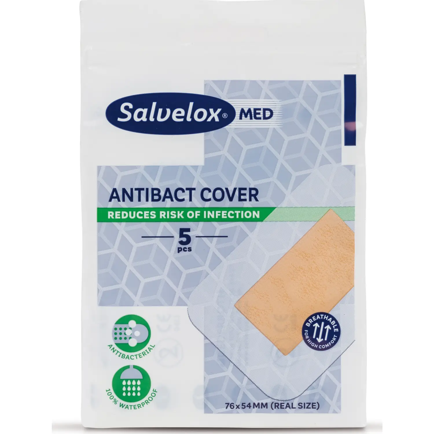Salvelox Med Med Antibacterial Cover Pansement adhésif 5 Unités