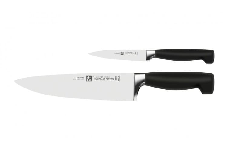 Coffret 2 couteaux forgés zwilling four star - office et chef