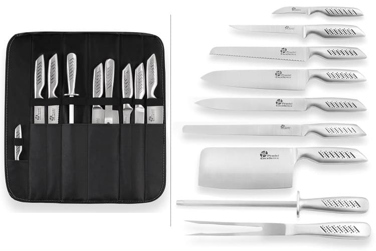 Valise de 9 couteaux pradel excellence acier tout inox