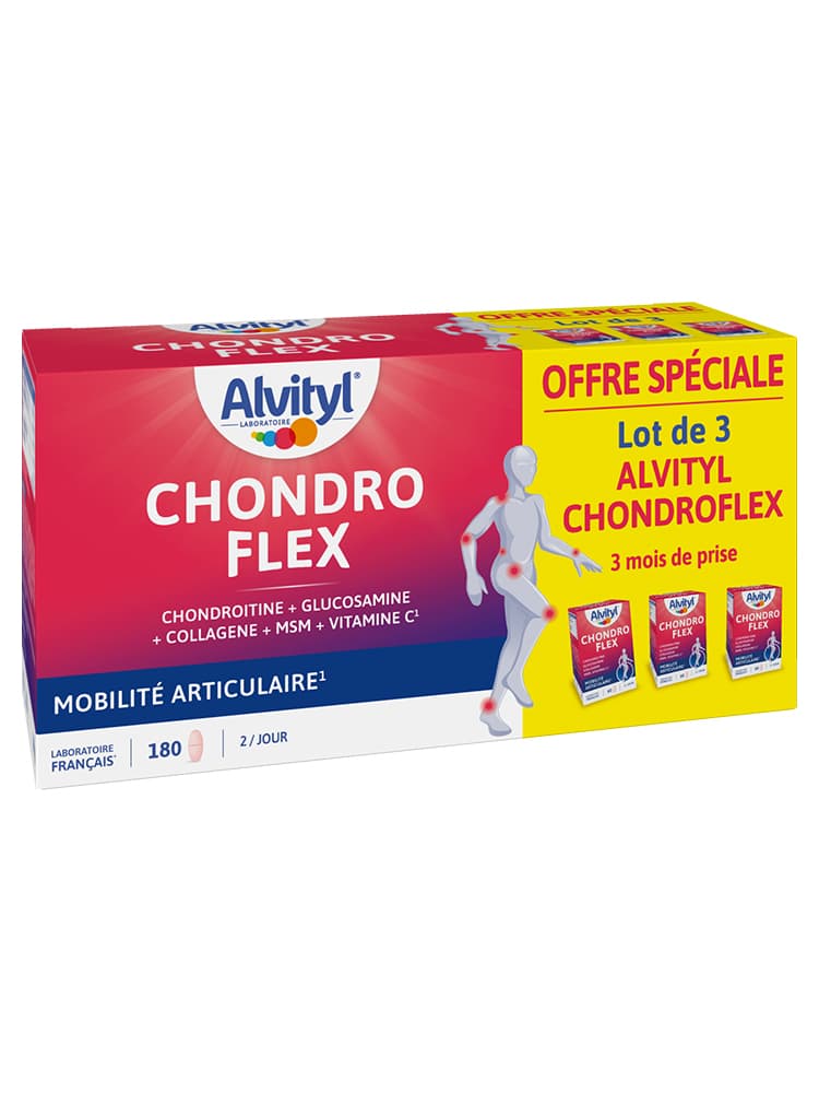 Alvityl Chondroflex - 5 Éléments Essentiels - Mobilité Articulaire - Dès 18 Ans - 90 Jours de Prise Renouvelable