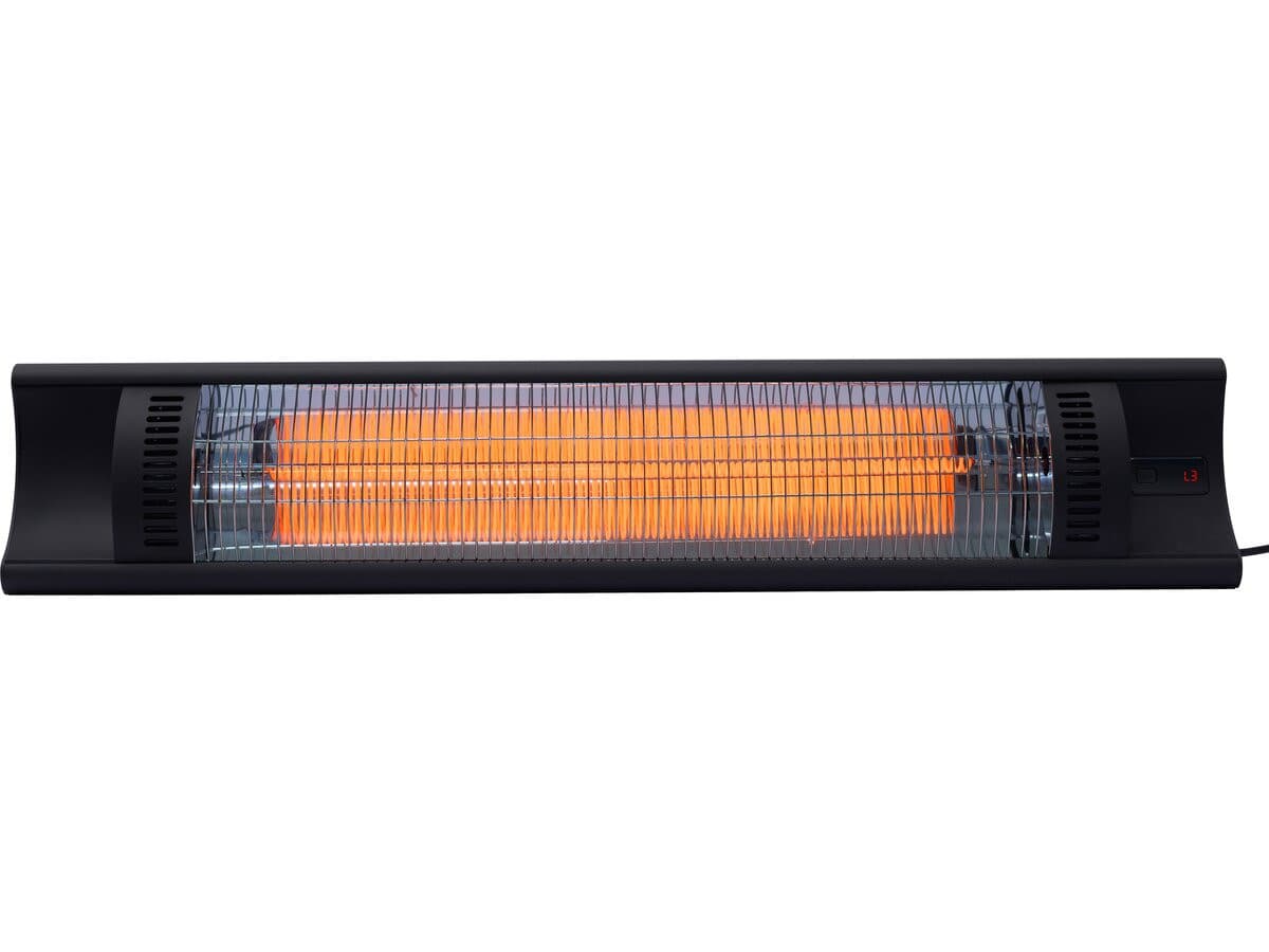 Chauffage électrique radiant en fibre de carbone "Bola" - 2000W - Noir