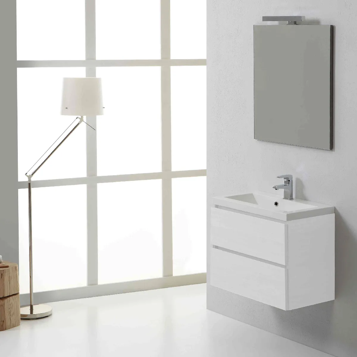 Kiamami valentina Meuble salle de bain Manhattan - Blanc